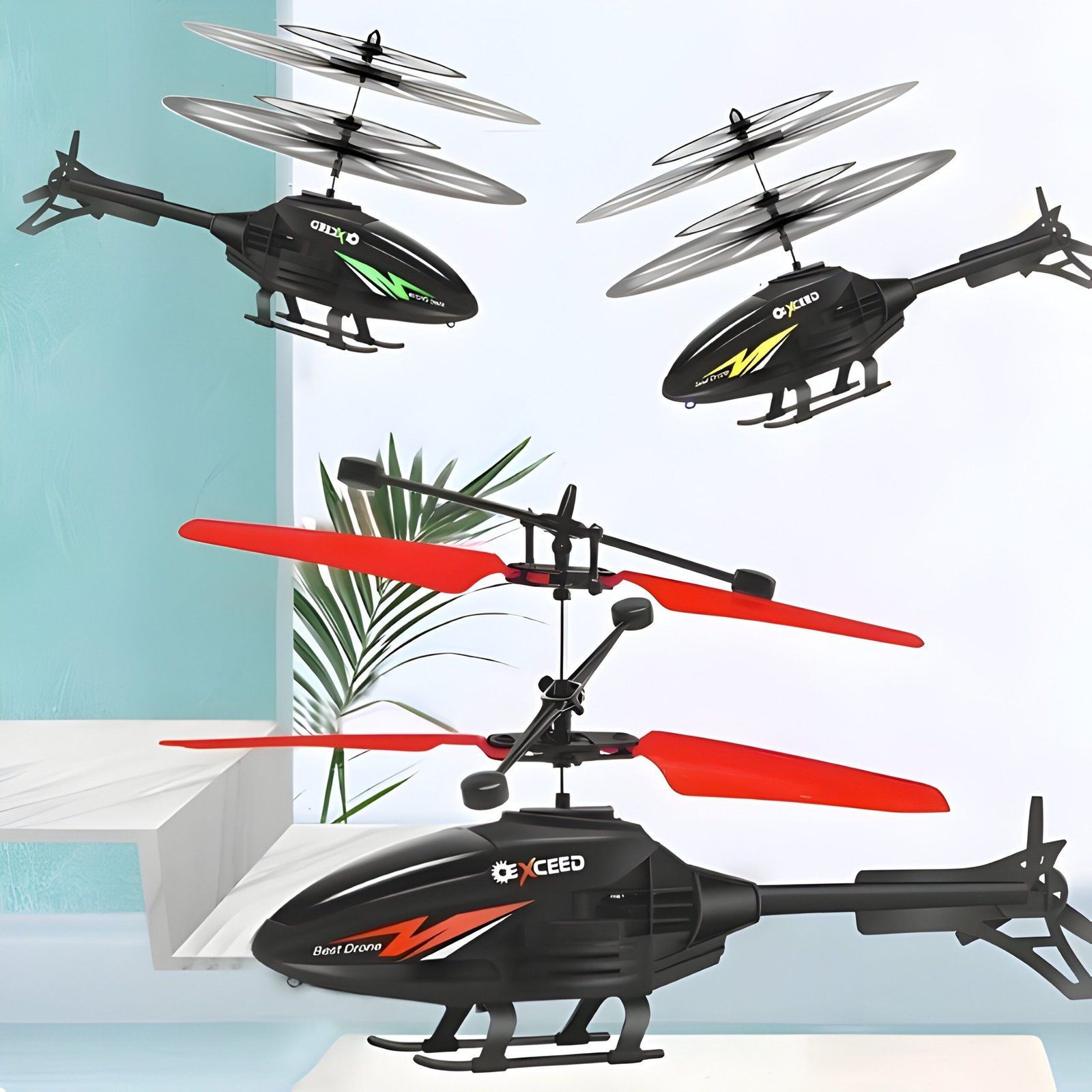 الطائرة الهليكوبتر الذكية (تحكم بالاستشعار والريموت)