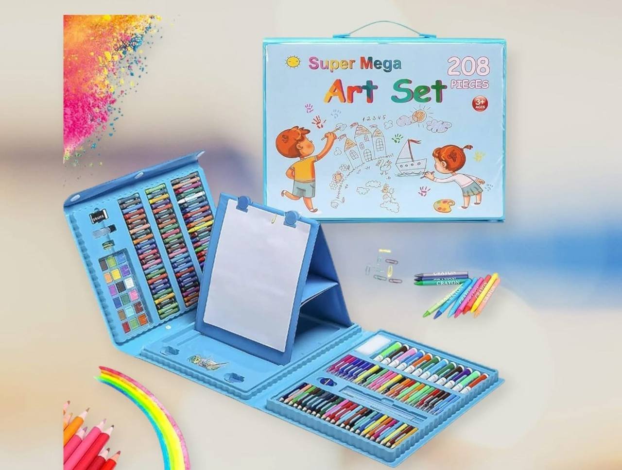 علبة ألوان 208 قطعة مع كشكول - الصورة 7