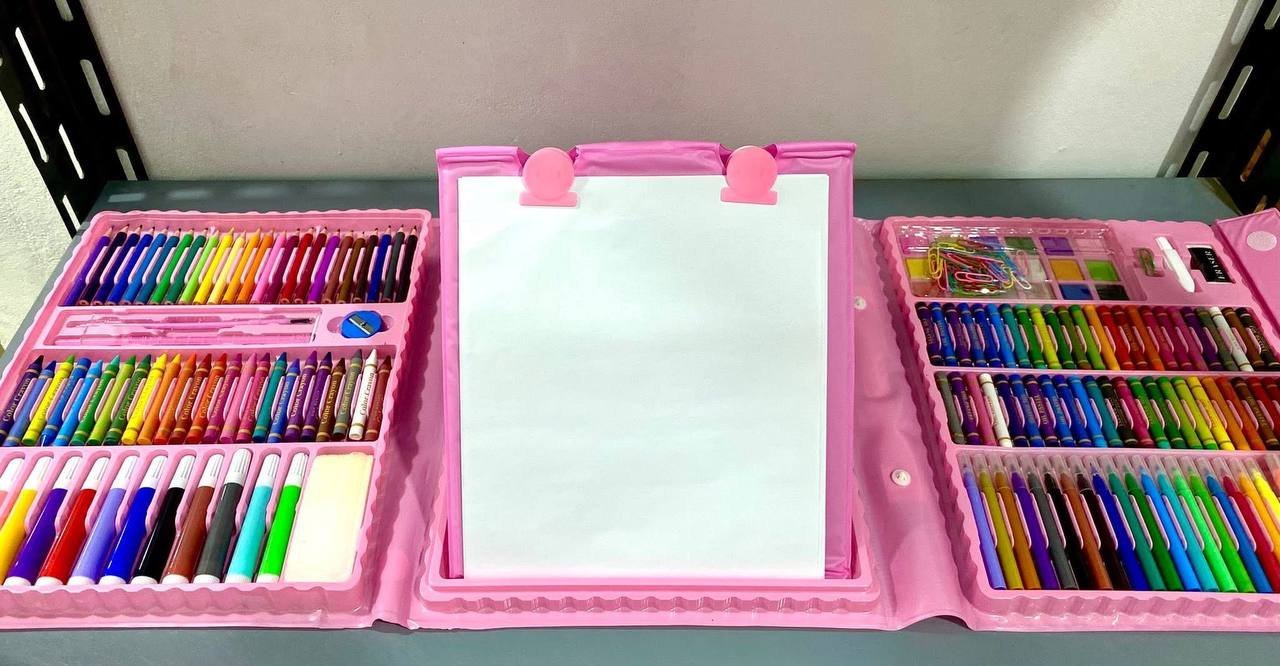 علبة ألوان 208 قطعة مع كشكول - الصورة 3